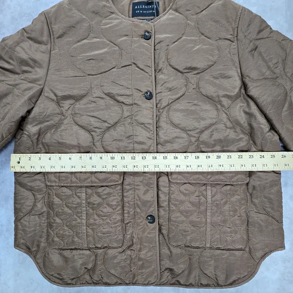 All Saints NWT Foxi Liner Jacket In Chocolate